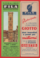 SEGNALIBRO FILA SERIE MONUMENTI D'ITALIA FIRENZE IL CAMPANILE  GIOTTO ROSSO