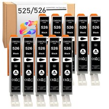 10x Black per Canon CLI-526 BK