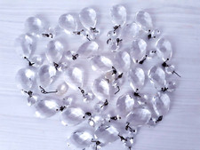 Ricambi set da 26 pz Gocce di Vetro Cristallo per Lampadario Italia anni 50