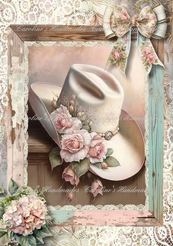 Cappello bambina mucca shabby