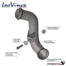 Leovince steel dekat racing link pipe KTM 790 Adventure/R 2019-2020