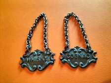 Lotto Targhe Piccole Vintage collezione pubblicita whisky Cognac Bottiglie Botte