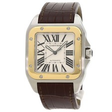 Orologi CARTIER Santos 100 LM W20072X7 acciaio inox/pelle uomo