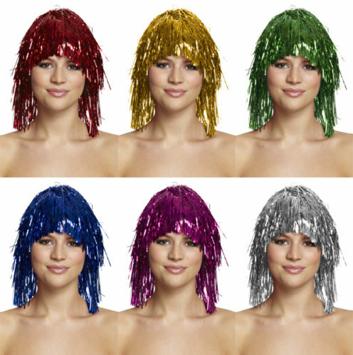 Parrucca tinsel metallizzata - parrucca,