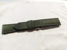 CINTURINO WATER RESISTANCE 20MM GOMMA PELLE STILE HIRSCH ROBBY ANDY VERDE OLIVA