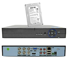DVR 4 Canali Ibrido con HARD DISK 500 GB AHD IP ANALOGICO TVI CVBS IN ITALIANO