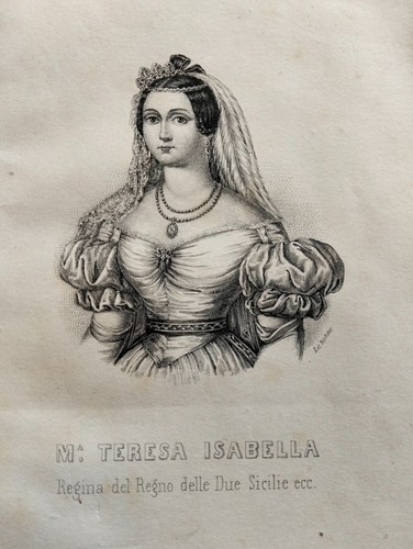 1850 incisione maria teresa - incisione,