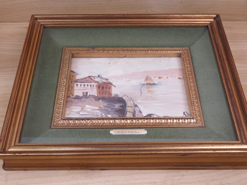 Vecchio quadro dipinto golfo - quadro,