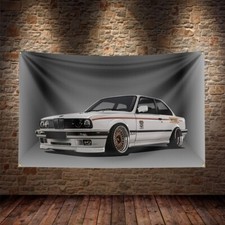 Striscione bandiera modello auto d'epoca classico retrò BMW E28 3x5 piedi decorazione casa garage