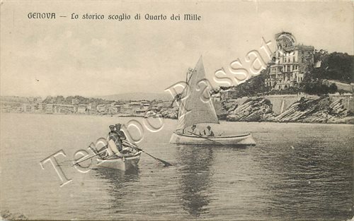 Cartolina genova scoglio - di, genova,