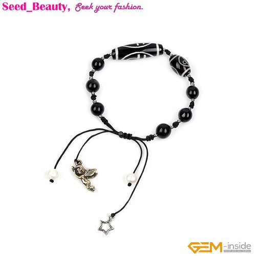 Bracciale agata nera - agata,