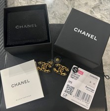 Orecchini chanel neri oro - cc, e