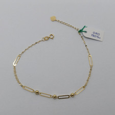 BRACCIALE DA DONNA A MAGLIA CON SFERE IN ORO GIALLO  18KT 0,7 GR. (8333)