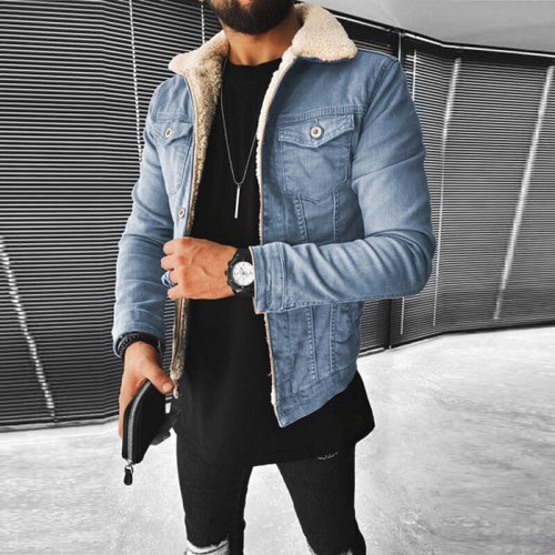 Giacca jeans ispessita con - giacca,