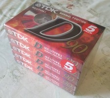 Lotto 5 Audiocassette TDK D 90 - Made In Europe 1997 - Nuove Sigillate IEC I 