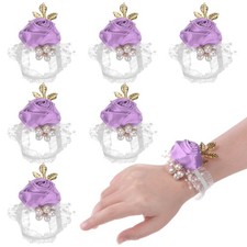 6pz braccialetti con fiori