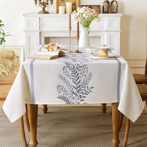 Tovaglia ricamata stile lino