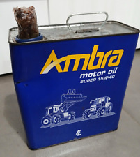 Latta Olio Vintage Motore Ambra Oil Auto Moto D'Epoca Trattori Vintage Super