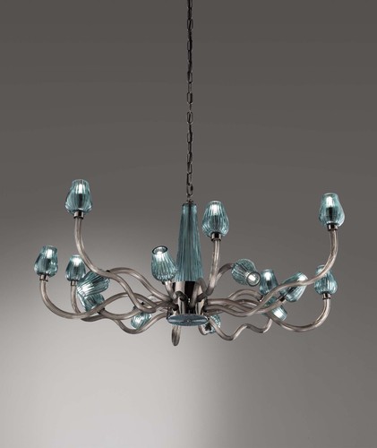 Lampadario moderno fumè verde