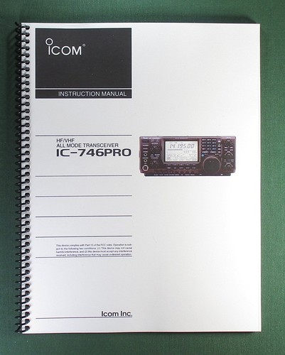 Icom 746pro manuale - icom, ic-746pro