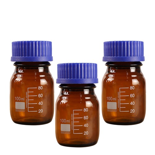 3pz bottiglie reagente vetro - 3pz,