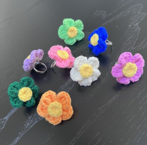Anello fatto mano uncinetto - fatto, a