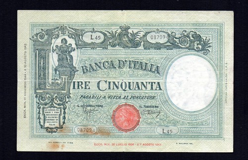 Cinquanta lire grande l - 50,