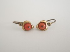 Antico Orecchini Corallo Cuore