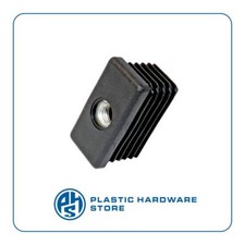 Tappi rettangolari filettati regolabili in plastica con inserto in acciaio - PHS