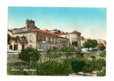 Alanno Lato Nord Castello Insegna Benzina API cartolina viaggiata 1965