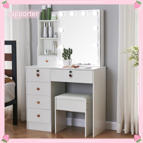 New white vanity makeup table - new,