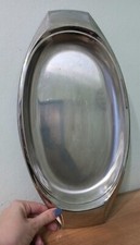 Vassoio Pesce Ovale in Acciaio Circa 44 Cm Cucina Ciotola 