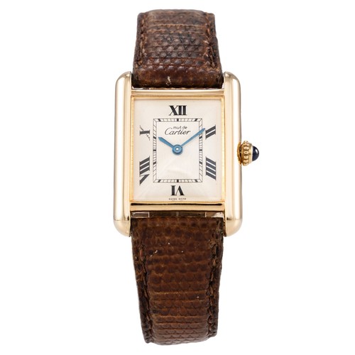 Cartier tank vermeil mm - |,