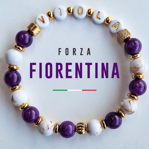 Bracciale fiorentina - bracciale, 💜🤍