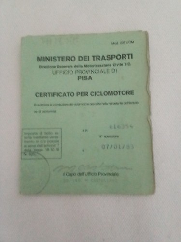 Libretto originale piaggio - libretto,