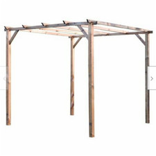 PERGOLA PERGOLATO GAZEBO IN LEGNO TETTOIA DA GIARDINO COPERTURA 3x3 MT 538 ST
