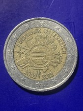 moneta 2 euro rara commemorativa Austria Republik Osterreich 2002 2012