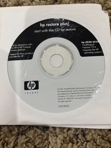 Compaq restore plus d530 - compaq,