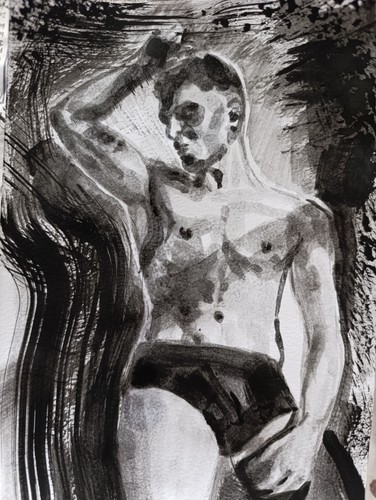 Inchiostro pennello nudo - inchiostro,
