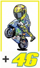 Valentino Rossi IMPENNA moto adesivo stickers Vale caricature MOTOGP adesivi