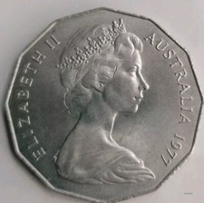 AUSTRALIA 50 CENT. 1977 " SILVER JUBILEE"  ARGENTO