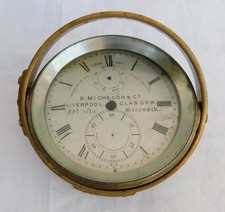 VECCHIO CRONOMETRO MARINO MCGREGOR & Co., solo cassa in bronzo vuota, da restaurare