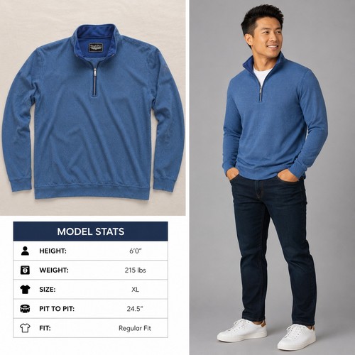 Pullover uomo dritto - xl, blu