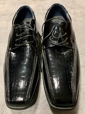 Scarpe eleganti lucide uomo stampate a coccodrillo NUOVE MAI INDOSSATE numero 41