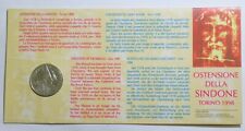 CITTA' DEL VATICANO 1998 500 LIRE FDC OSTENSIONE DELLA SACRA SINDONE