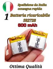 Batteria 582728 3,7V 600mAh ricaricabile Li-Po Polimeri Litio Battery 2 fili