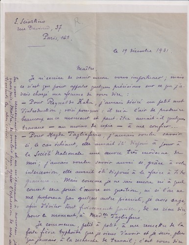 1903 lettre autographe - 1903.,