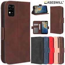 Custodia portafoglio porta carte in pelle Avid 589 per consumatore cellulare + protezione schermo