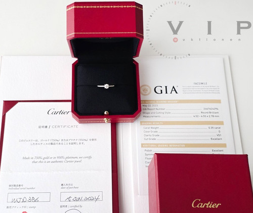 Anello solitario cartier 1895 - anello,
