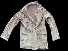 Giacca Blazer Donna Velluto Rosa Abbigliamento Taglia M/L  Cool Nuovo